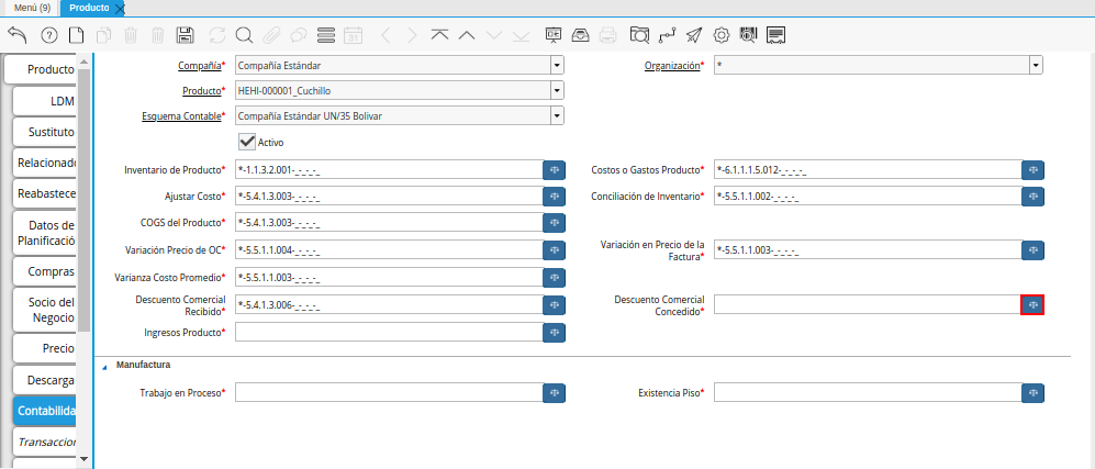 Campo Descuento Comercial Concedido