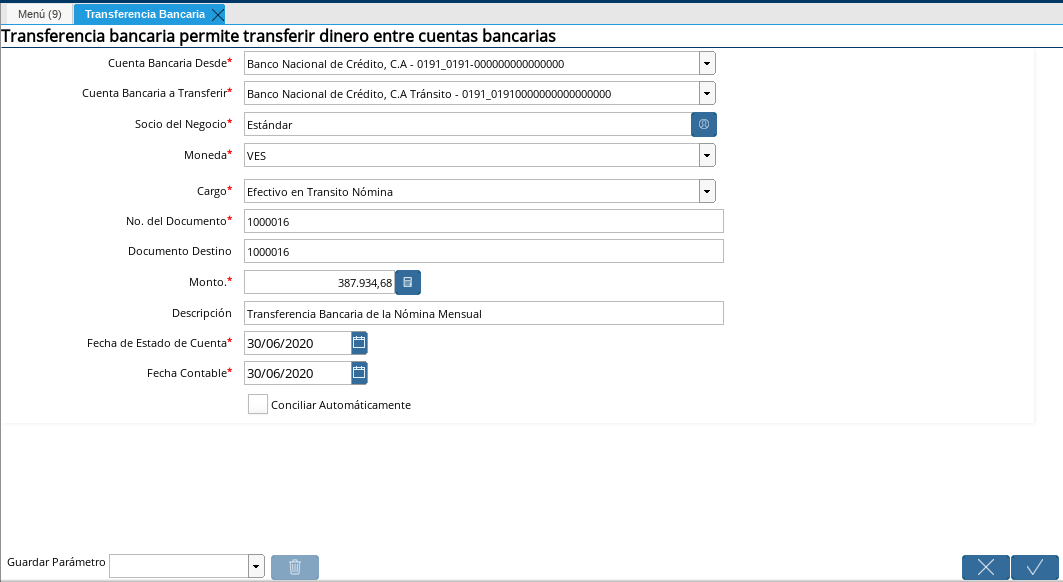 Transferencia Bancaria