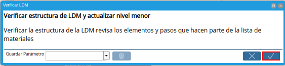 Ventana Verificar LDM