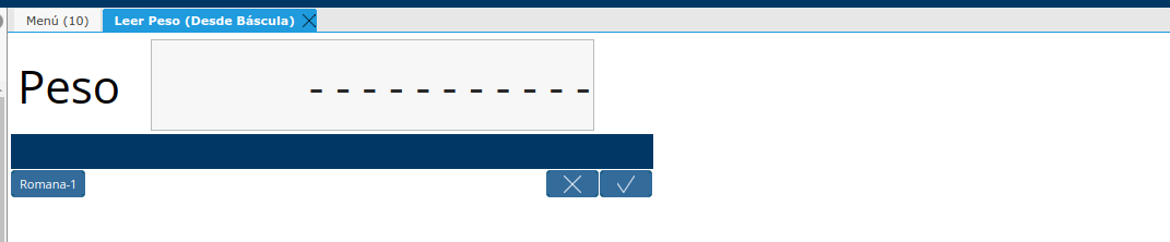 Leer peso(Désde Báscula)