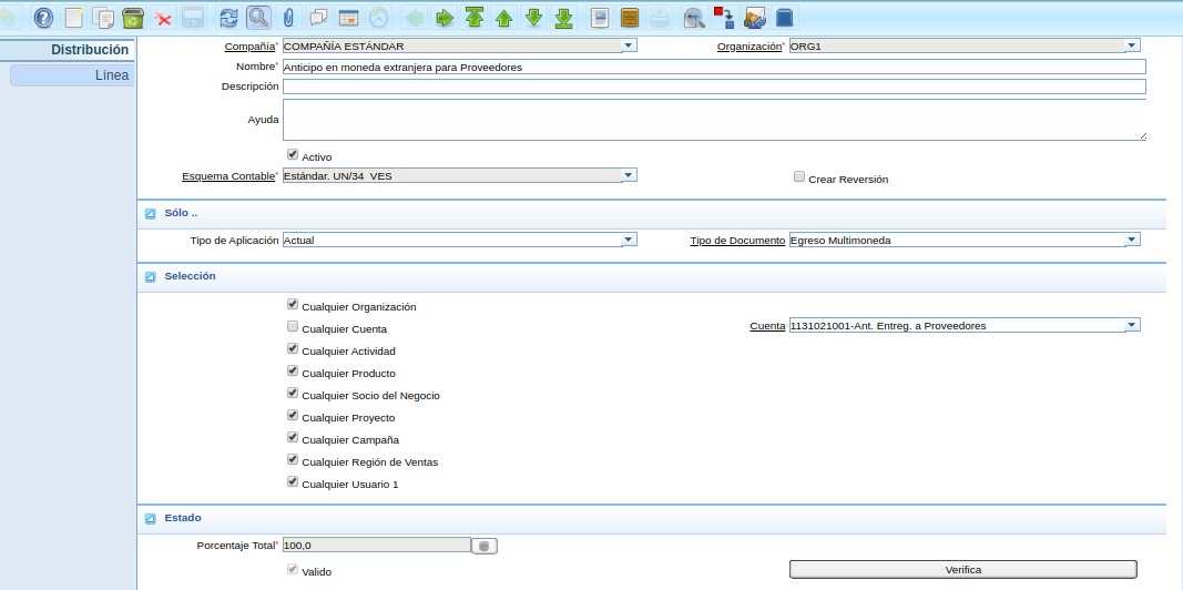 Configucación Contable