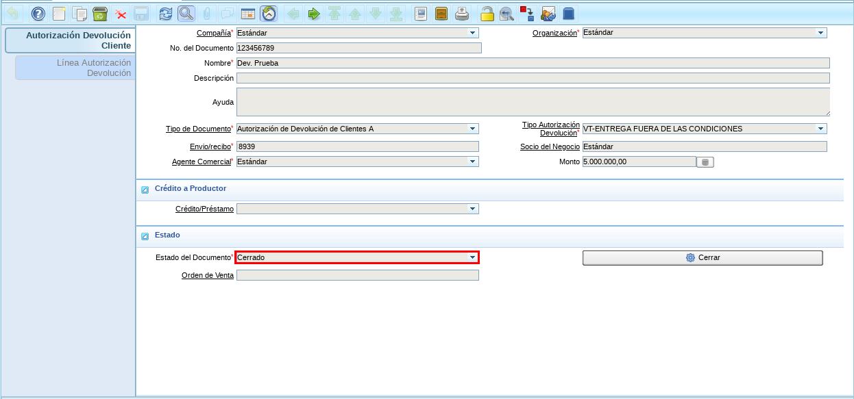 Estado del Documento