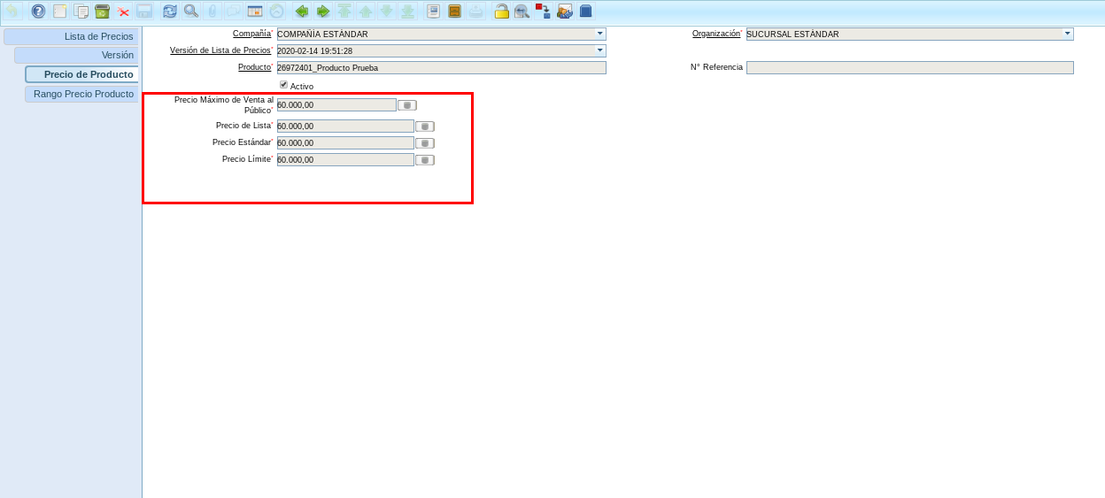 Precio del Producto 4