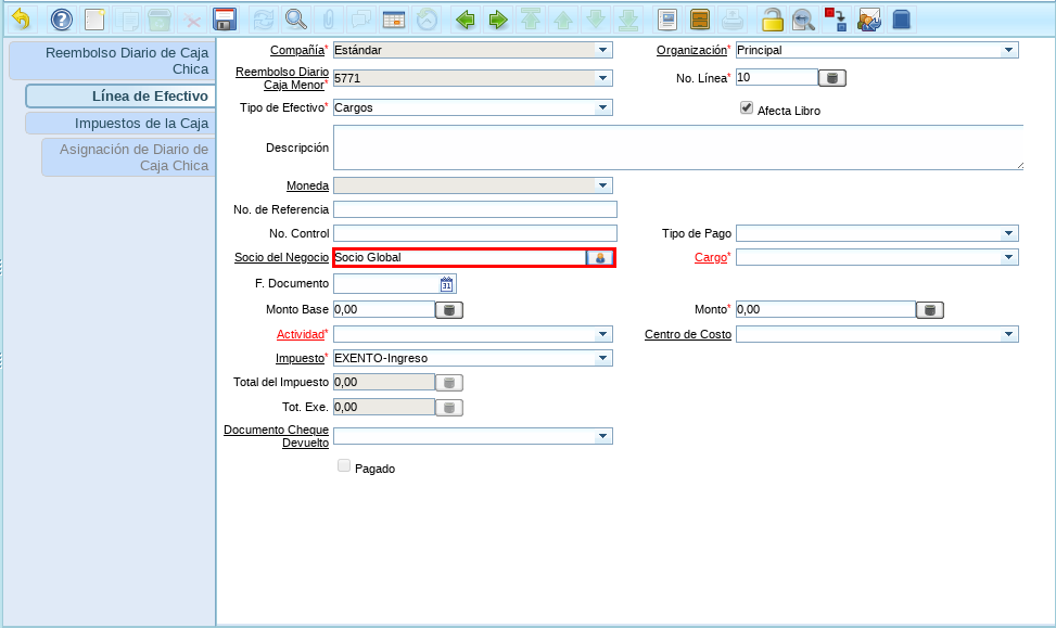 Campo Socio del Negocio