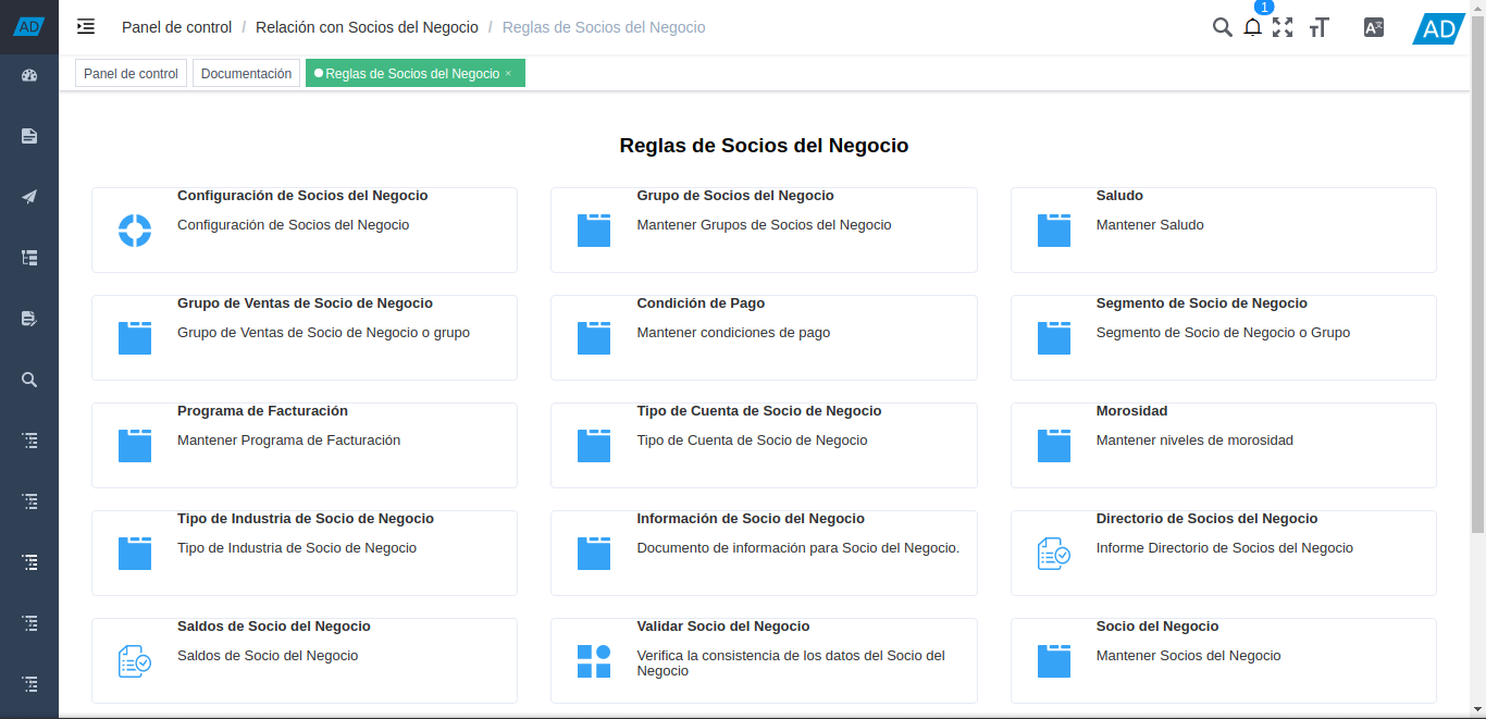 carpeta reglas de socios del negocio