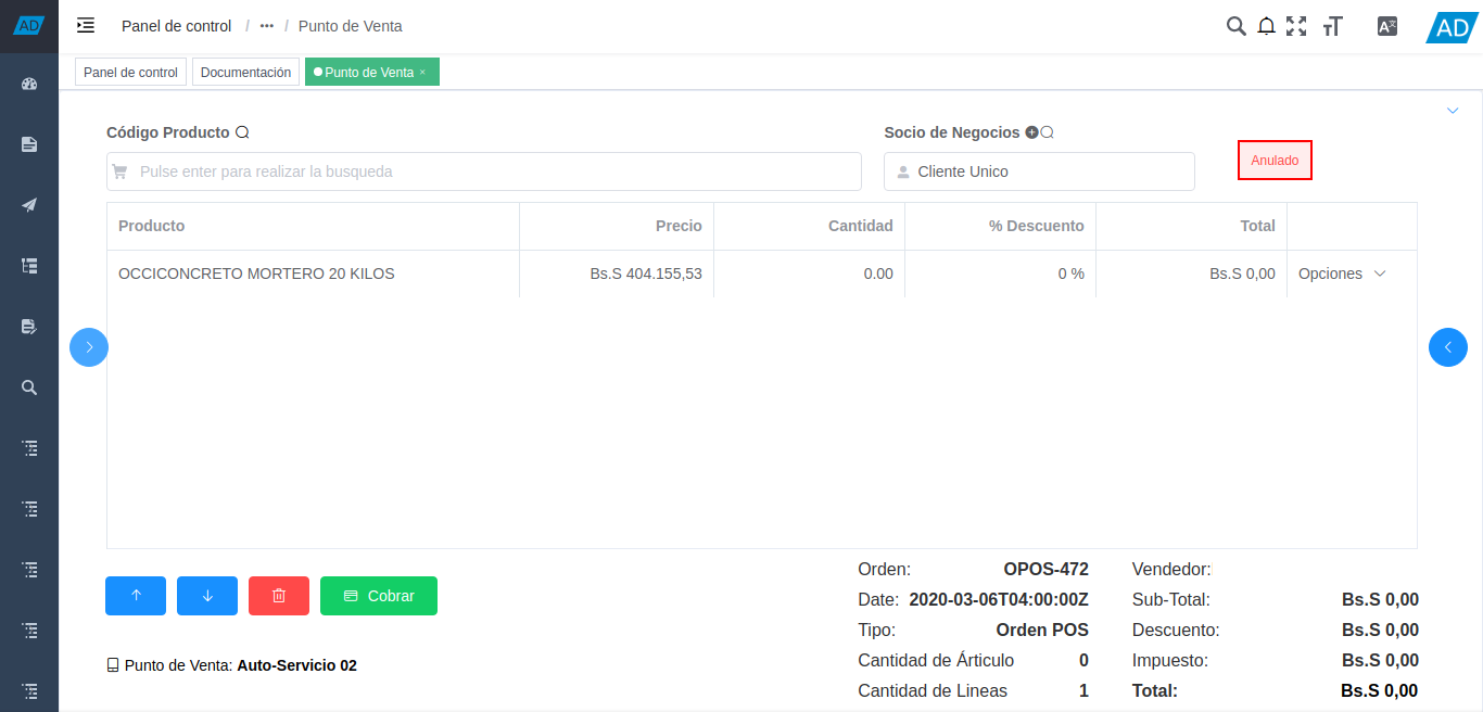 campo estado del documento