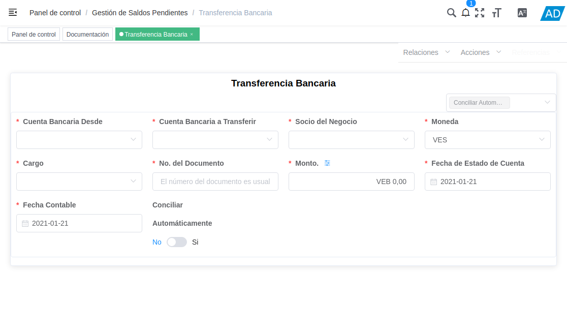 Ejemplo de un Proceso