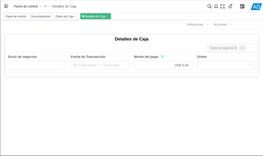 Ejemplo de un Reporte