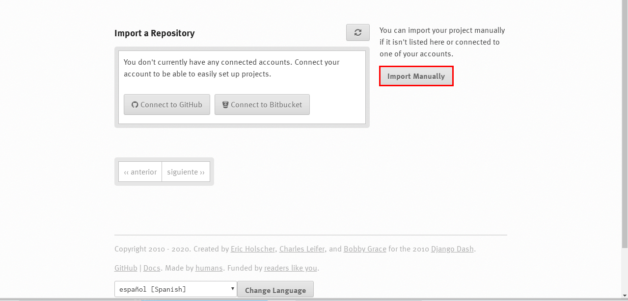 Importar Manualmente