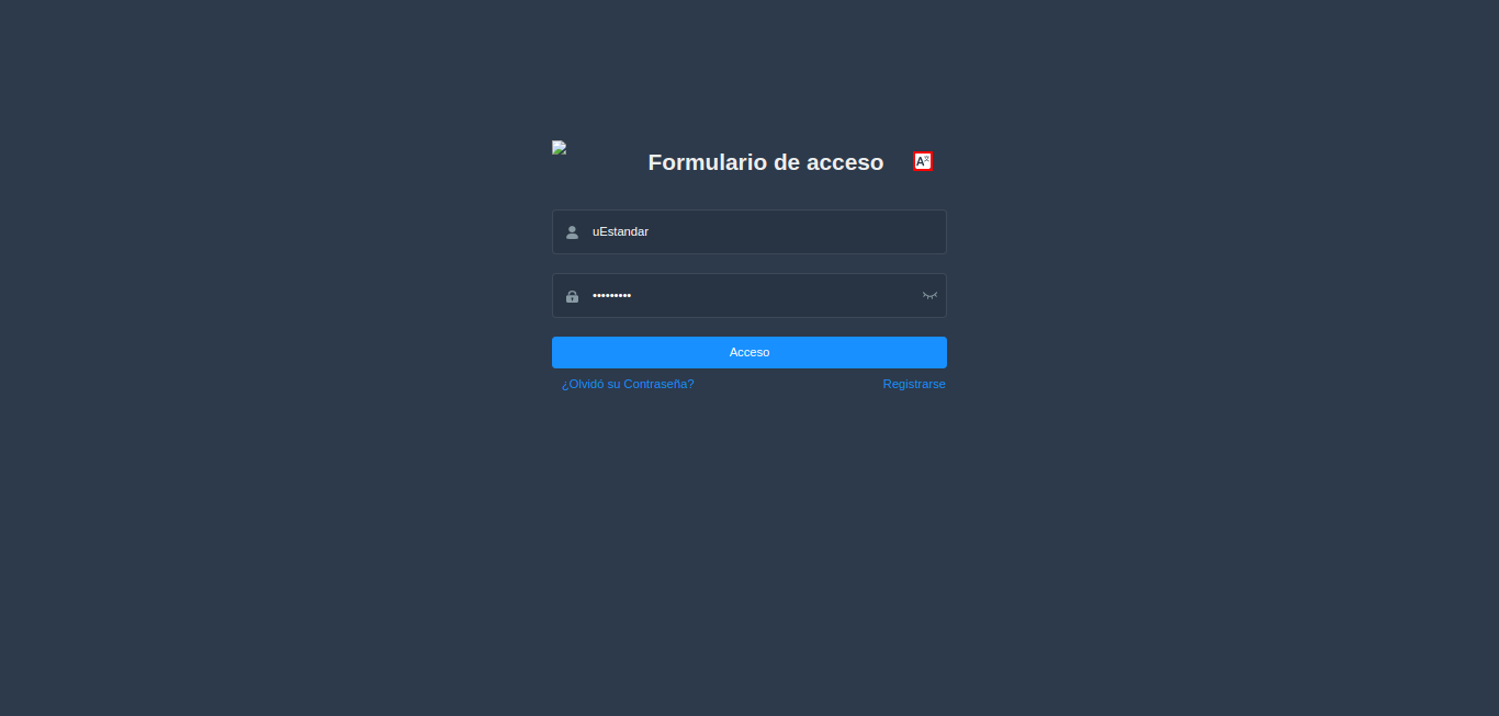 Campo Lenguaje para Acceso