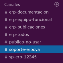 Nombre del Canal de Soporte a Empresa ERP en Slack