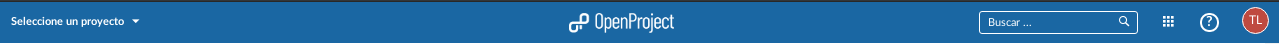 Barra Principal de OpenProject