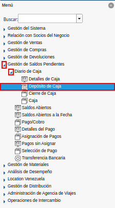 Menú de ADempiere 3