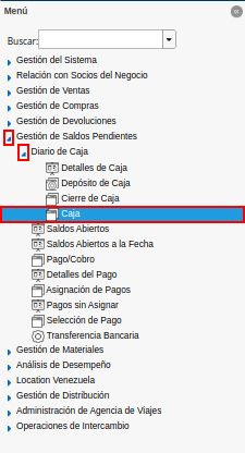Menú de ADempiere 1