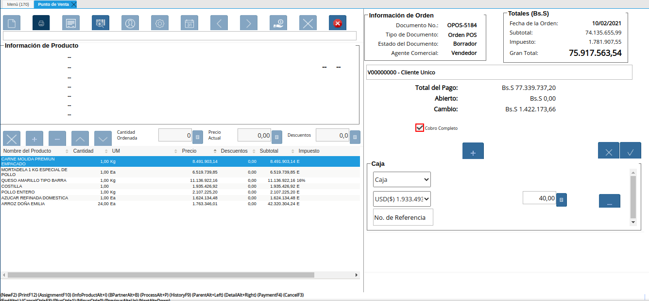 check cobro completo