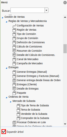 Checklist Expandir Árbol