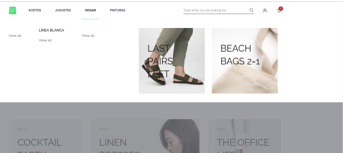 consulta de categoría hija en el ecommerce