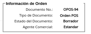 Grupo de Campos Información de Orden