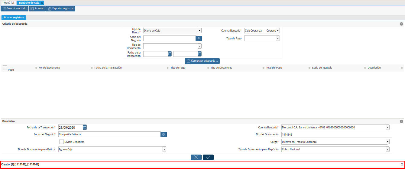 Números de Documentos Generados