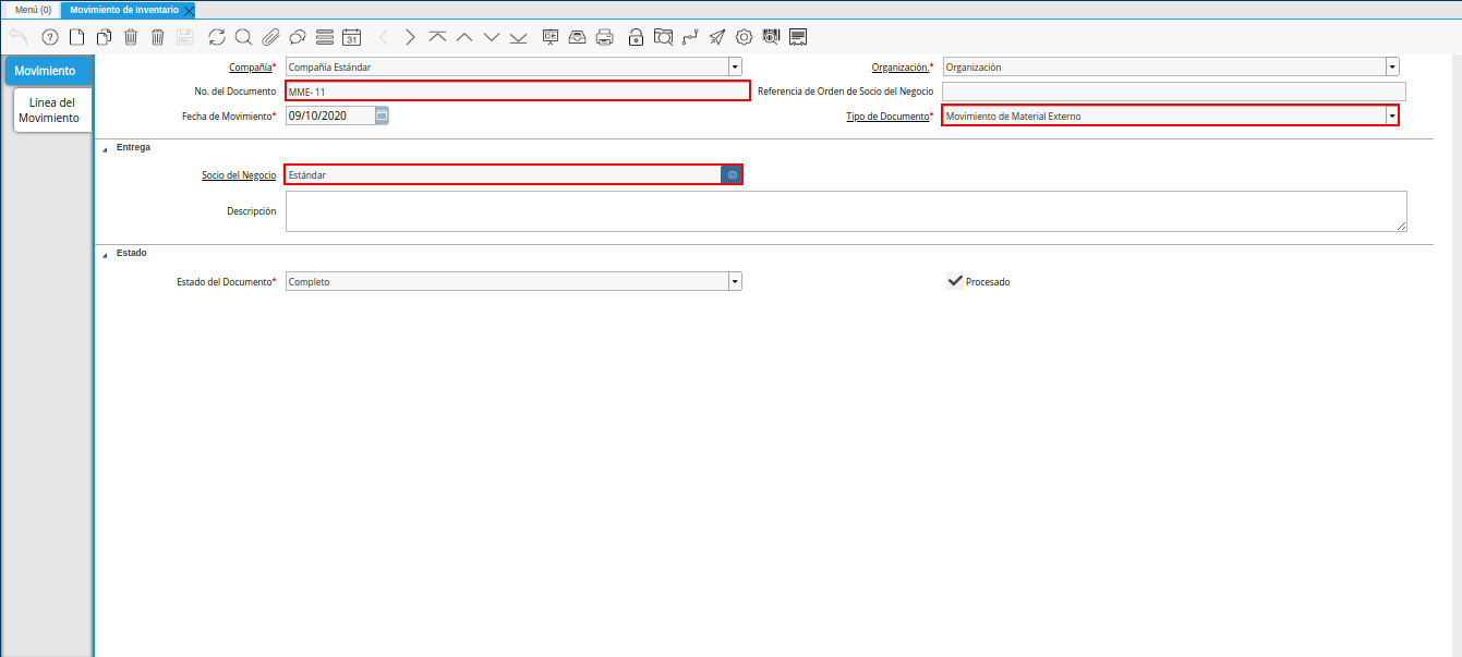 movimiento de inventario