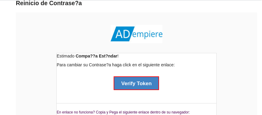 Correo Recibido de ADempiere