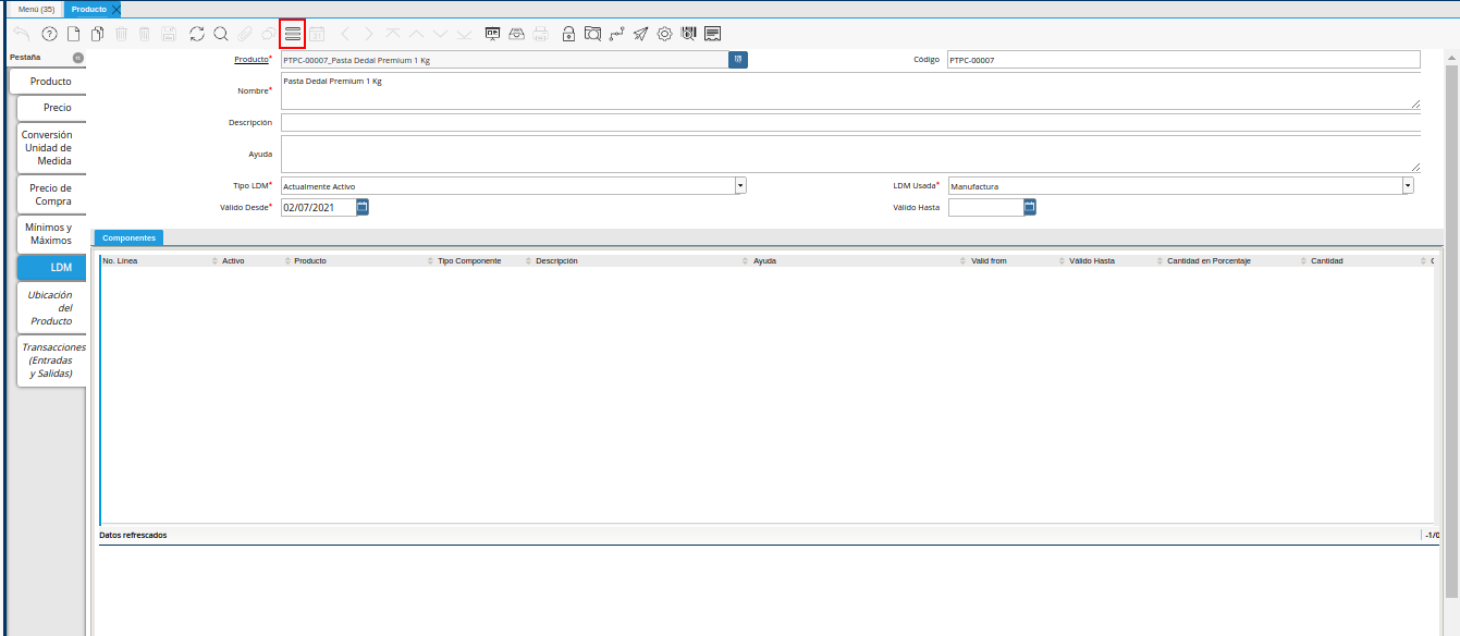 icono mono-multi vista de la pestaña ldm