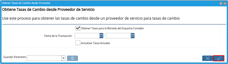 opción ok del proceso obtener tasas