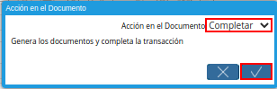 Opción Completar