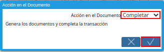 Opción Completar
