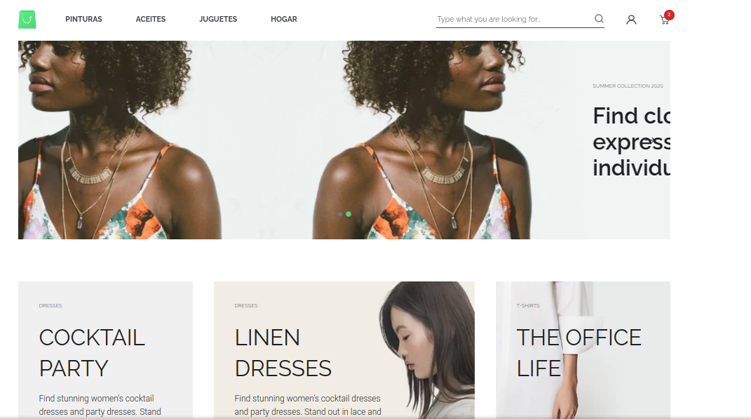 categorías padres en el ecommerce