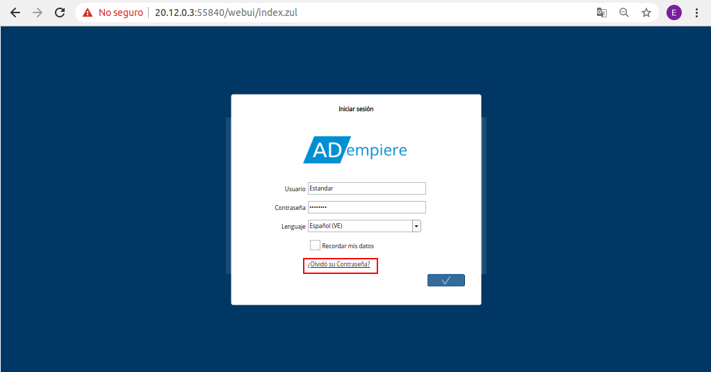 Interrogante se te olvidó tu contraseña