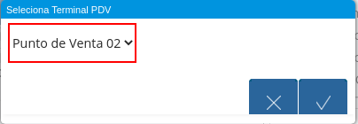 Seleccionar Terminal PDV