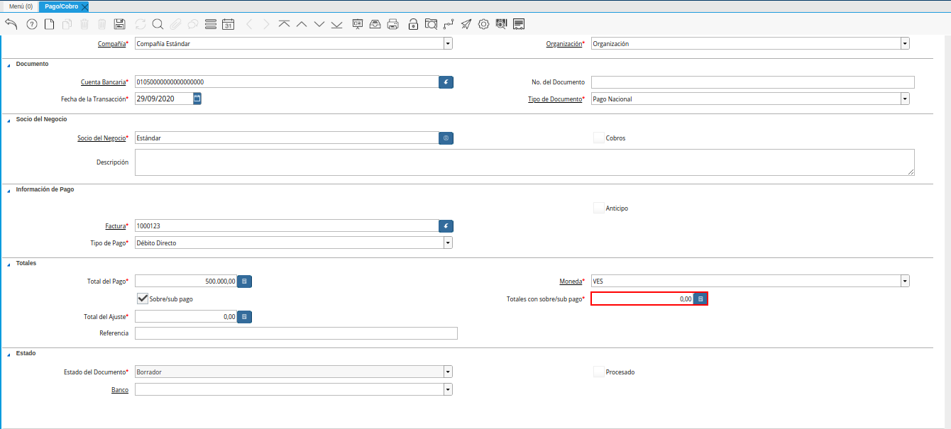 totales con sobre sub pago