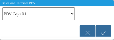 Ventana Selecciona Terminal PDV